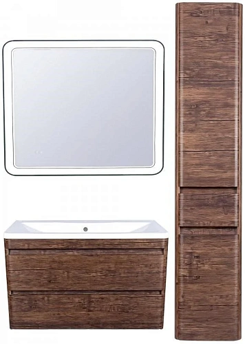 Зеркало Style Line Атлантика 90x70 с подсветкой и часами СС-00002213 Зеркало Style Line Атлантика 90x70 с подсветкой и часами СС-00002213