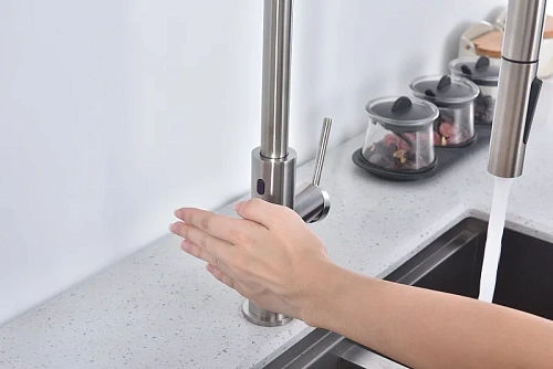 Смеситель для кухни Paulmark Senso брашированная сталь Se215180-BS Смеситель для кухни Paulmark Senso брашированная сталь Se215180-BS