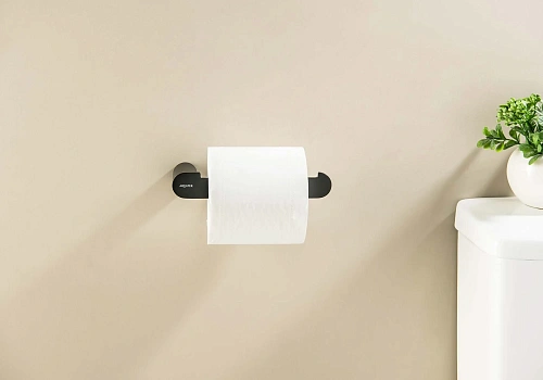 Держатель туалетной бумаги Aquatek ЛИРА AQ4408MB черный матовый Держатель туалетной бумаги Aquatek ЛИРА AQ4408MB черный матовый