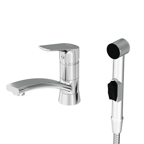 Смеситель для раковины Damixa Jupiter 770230001 с гигиеническим душем, хром Смеситель для раковины Damixa Jupiter 770230001 с гигиеническим душем, хром