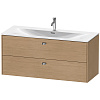 Картинка анонса товара «тумба под раковину duravit brioso br431401052 подвесная 122 см европейский дуб»