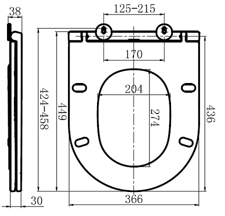 Крышка-сиденье AM.PM Inspire C507853WH микролифт Крышка-сиденье AM.PM Inspire C507853WH микролифт