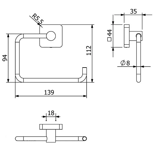 Держатель туалетной бумаги Kludi VELA S 25982N1 брашированная бронза Держатель туалетной бумаги Kludi VELA S 25982N1 брашированная бронза