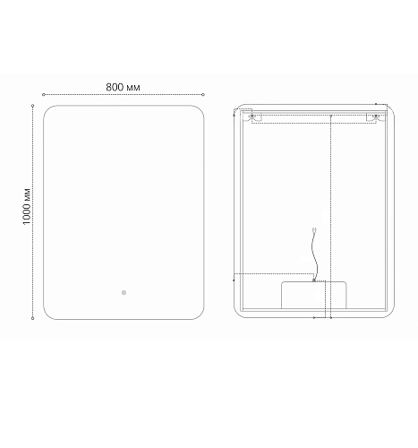 Зеркало GROSSMAN ELEGANS-промо (800x1000x45) LED с сенсорным выключателем 17801001 Зеркало GROSSMAN ELEGANS-промо (800x1000x45) LED с сенсорным выключателем 17801001