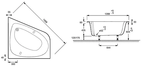 Акриловая ванна Jacob Delafon Odeon Up 140x140 E5TN2240RU-00 Акриловая ванна Jacob Delafon Odeon Up 140x140 E5TN2240RU-00