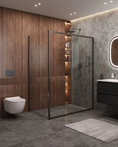 Душевой уголок CEZARES MOLVENO-AH-11-150/90-C-GM-IV цвет профиля оружейная сталь стекло прозрачное 1500x900 мм Душевой уголок CEZARES MOLVENO-AH-11-150/90-C-GM-IV цвет профиля оружейная сталь стекло прозрачное 1500x900 мм