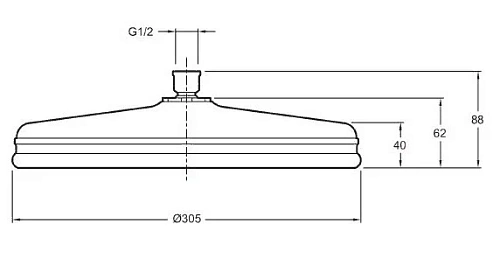 Верхний душ Jacob Delafon Katalyst 30,5 см, без держателя E13694-CP Верхний душ Jacob Delafon Katalyst 30,5 см, без держателя E13694-CP