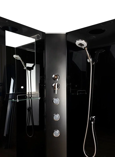 Душевая кабина Niagara Classic NG-6501-14BKTG (900х900х2100) средний поддон (26см) стекло тонированное алюминиевый черный 65011434BKTG Душевая кабина Niagara Classic NG-6501-14BKTG (900х900х2100) средний поддон (26см) стекло тонированное алюминиевый черный 65011434BKTG