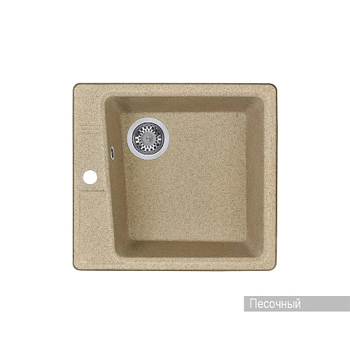 Кухонная мойка Aquaton Парма 1A713032PM220 из литого мрамора, квадратная, песочная Кухонная мойка Aquaton Парма 1A713032PM220 из литого мрамора, квадратная, песочная