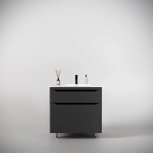 Тумба под раковину Style Line Марелла 80 Люкс антискрейтч серый, PLUS напольная СС-00002403 Тумба под раковину Style Line Марелла 80 Люкс антискрейтч серый, PLUS напольная СС-00002403