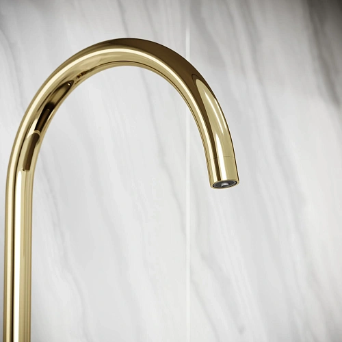 Смеситель для кухни SANCOS Taper SC4012ZG с возможностью подключения фильтра, полированное золото Смеситель для кухни SANCOS Taper SC4012ZG с возможностью подключения фильтра, полированное золото