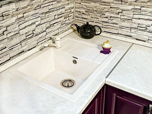 Кухонная мойка GranFest Quadro Q-650 L св-роз светло-розовый Кухонная мойка GranFest Quadro Q-650 L св-роз светло-розовый