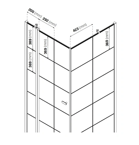 Душевой уголок NEW TRENDY NEW SOLEO BLACK L 90x90x195 K-0579 (черный) Душевой уголок NEW TRENDY NEW SOLEO BLACK L 90x90x195 K-0579 (черный)