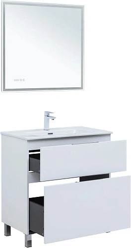 Тумба под раковину Aquanet Алвита New 80 00344134 напольная, белый матовый Тумба под раковину Aquanet Алвита New 80 00344134 напольная, белый матовый