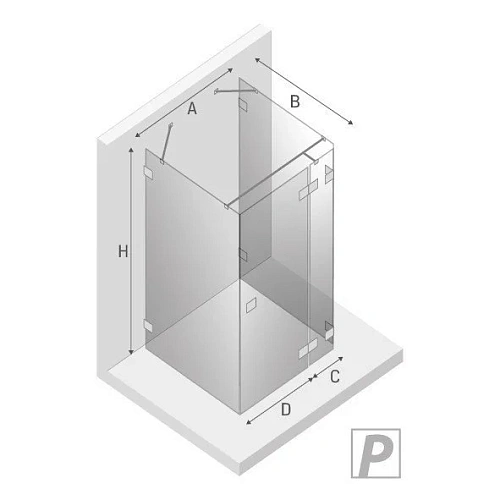 Душевой уголок NEW TRENDY EVENTA R 100x90x200 EXK-0185 хром Душевой уголок NEW TRENDY EVENTA R 100x90x200 EXK-0185 хром