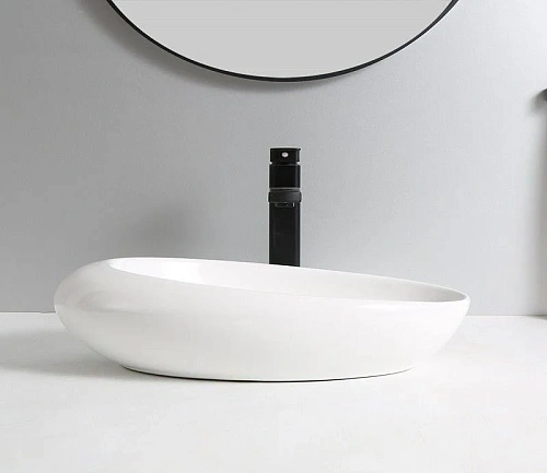 Раковина CeramaLux 78255 накладная, белый Раковина CeramaLux 78255 накладная, белый