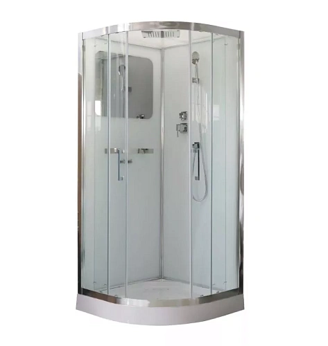 Душевая кабина Ceruttispa VIVA91 90x90x215 профиль хром, стекло прозрачное Душевая кабина Ceruttispa VIVA91 90x90x215 профиль хром, стекло прозрачное