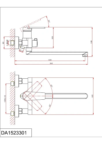 Смеситель для ванны D&K Bayern Furth (DA1523305) Смеситель для ванны D&K Bayern Furth (DA1523305)