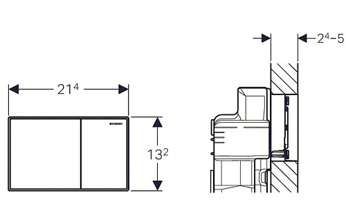 Клавиша смыва Geberit 115.640.SI.1 Sigma60 цвет белое стекло Клавиша смыва Geberit 115.640.SI.1 Sigma60 цвет белое стекло