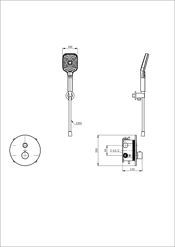 Смеситель для душа Wonzon & Woghand с термостатом, встраиваемый, хром (WW-D1017-A-CR) Смеситель для душа Wonzon & Woghand с термостатом, встраиваемый, хром (WW-D1017-A-CR)
