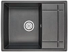 Кухонная мойка Granula 6501, ЧЁРНЫЙ, кварц 650х495