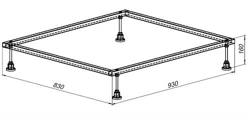 Каркас для поддона Allen Brau 100x90 8.00002.2 Каркас для поддона Allen Brau 100x90 8.00002.2