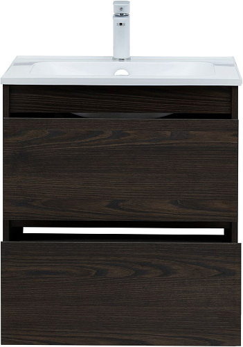 Тумба под раковину Aquanet Nova Lite 60 дуб черный (2 ящика) 00287894 Тумба под раковину Aquanet Nova Lite 60 дуб черный (2 ящика) 00287894