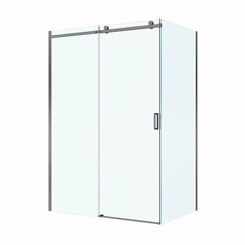 Душевой уголок BelBagno SOFT_CLOSE-2-AH-1-140/100-C-GM 140x100 см, профиль оружейная сталь, стекло прозрачное Душевой уголок BelBagno SOFT_CLOSE-2-AH-1-140/100-C-GM 140x100 см, профиль оружейная сталь, стекло прозрачное