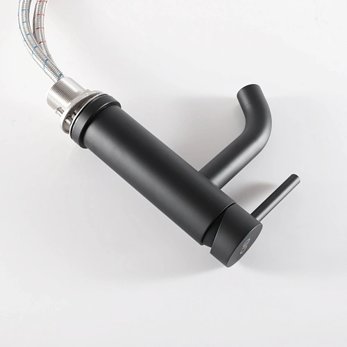 Смеситель для раковины Gid Inga SS096-BM-K SS096BMK черный матовый Смеситель для раковины Gid Inga SS096-BM-K SS096BMK черный матовый