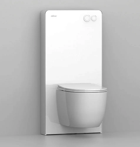 Инсталляционный модуль внешнего монтажа ABBER AC0107MW для подвесного унитаза, белый Инсталляционный модуль внешнего монтажа ABBER AC0107MW для подвесного унитаза, белый
