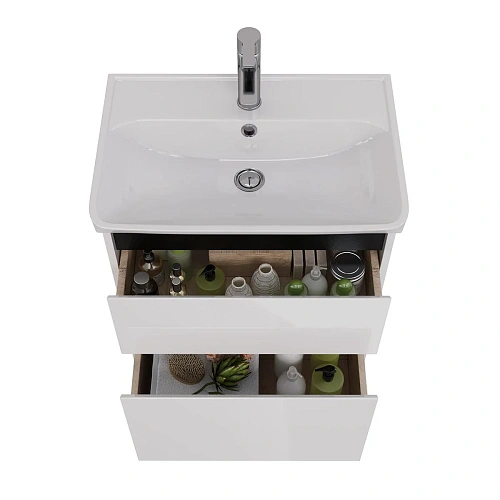 Тумба под раковину Lemark COMBI 60 см подвесная/напольная, черный/белый LM03C60T-black Тумба под раковину Lemark COMBI 60 см подвесная/напольная, черный/белый LM03C60T-black