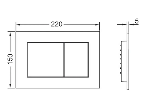 Клавиша смыва TECEnow 9240419 пластик, латунь металлик Клавиша смыва TECEnow 9240419 пластик, латунь металлик