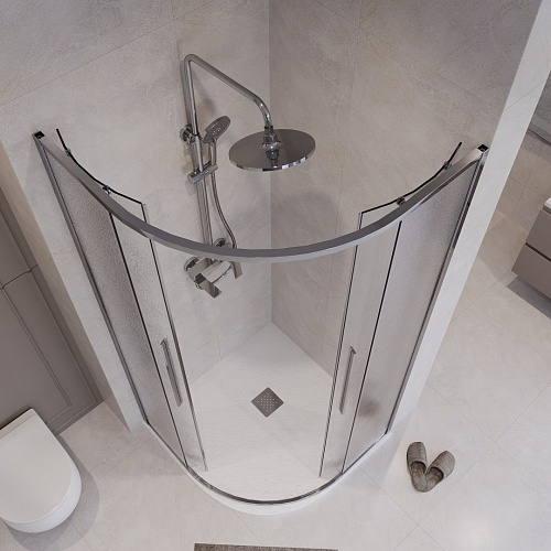 Душевой уголок Niagara Nova NG-3627-34 (100x100x195) полукруг, раздвижнаяхром, стекло шиншилла Душевой уголок Niagara Nova NG-3627-34 (100x100x195) полукруг, раздвижнаяхром, стекло шиншилла