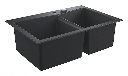 Кухонная мойка GROHE K700 с 2 чашами, 838 x 559 мм,черный гранит (31657AP0) Кухонная мойка GROHE K700 с 2 чашами, 838 x 559 мм,черный гранит (31657AP0)