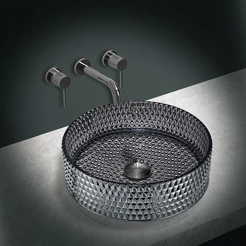 Раковина Vincea VBS-5GL03, 400x400x125, накладная, цвет черный Раковина Vincea VBS-5GL03, 400x400x125, накладная, цвет черный