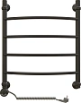 Полотенцесушитель электрический EWRIKA Сафо D 60х50 L, чёрный матовый 465621 Полотенцесушитель электрический EWRIKA Сафо D 60х50 L, чёрный матовый 465621