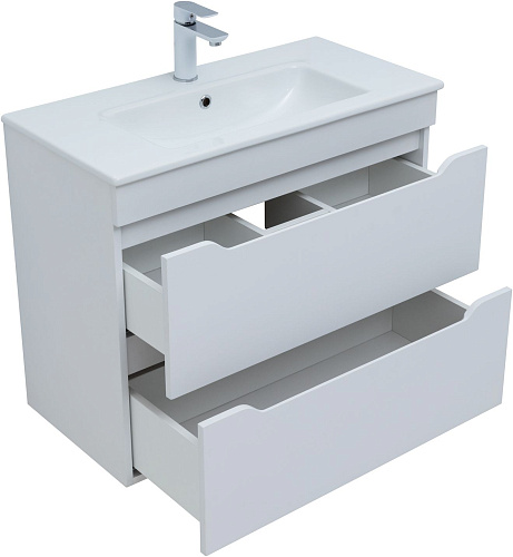 Тумба под раковину Aquanet Практика 80 00347965 белый глянец Тумба под раковину Aquanet Практика 80 00347965 белый глянец