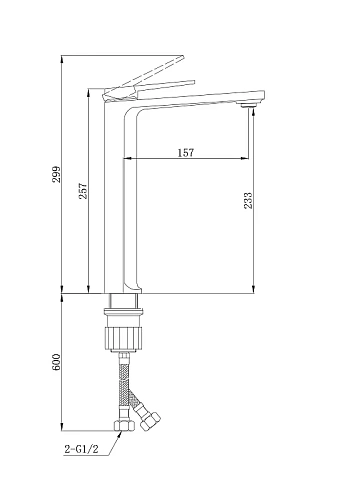 Смеситель для раковины BOCH MANN VIVA XLB BM9135 черный, высокий Смеситель для раковины BOCH MANN VIVA XLB BM9135 черный, высокий