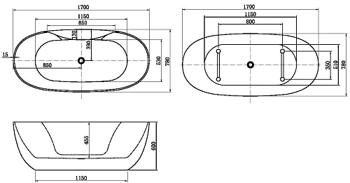 Акриловая ванна Aquanet Family Sweet 170x78 155778-GW Акриловая ванна Aquanet Family Sweet 170x78 155778-GW