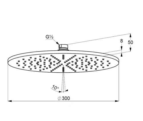 Верхний душ Kludi A QA 300 64330N1-00 брашированная бронза Верхний душ Kludi A QA 300 64330N1-00 брашированная бронза