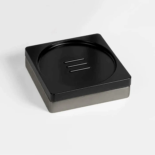 Мыльница Colombo MiniQ B5040.HPS1-RNE настольная, PVD нержавеющая сталь/черная резина Мыльница Colombo MiniQ B5040.HPS1-RNE настольная, PVD нержавеющая сталь/черная резина