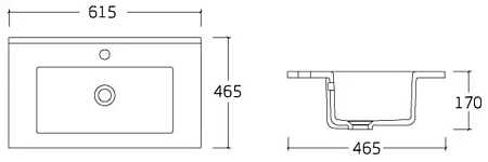 Раковина Vincea VBS-13960 белая Раковина Vincea VBS-13960 белая