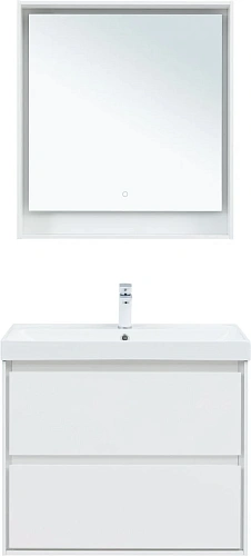 Тумба под раковину Aquanet Милан 80 белый глянец 00336369 подвесная Тумба под раковину Aquanet Милан 80 белый глянец 00336369 подвесная