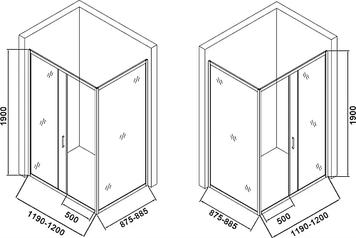 Душевой уголок DIWO Смоленск 120х90 см, профиль хром матовый 556567 Душевой уголок DIWO Смоленск 120х90 см, профиль хром матовый 556567