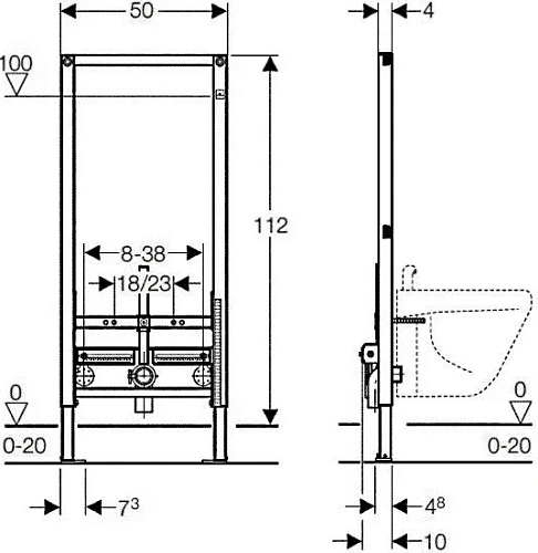 Комплект биде подвесное STWORKI Ноттвиль K3106-2605 + Система инсталляции для биде Geberit Duofix 11 561185 Комплект биде подвесное STWORKI Ноттвиль K3106-2605 + Система инсталляции для биде Geberit Duofix 11 561185