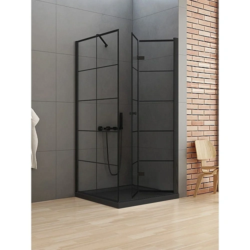 Душевой уголок NEW TRENDY NEW SOLEO BLACK R 90x90x195 D-0290A/D-0121B (черный) Душевой уголок NEW TRENDY NEW SOLEO BLACK R 90x90x195 D-0290A/D-0121B (черный)