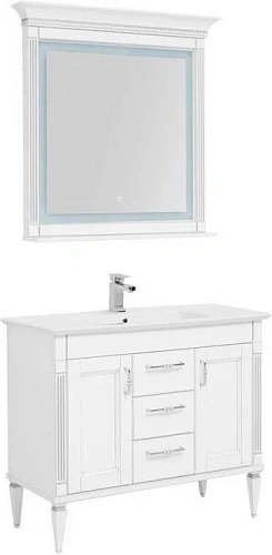 Комплект мебели Aquanet Селена 105 белый/серебро (3 ящика, 2 дверцы) 00233129 Комплект мебели Aquanet Селена 105 белый/серебро (3 ящика, 2 дверцы) 00233129