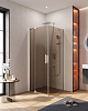Картинка анонса товара «душевой уголок cezares slider-ah-1-80-80/90-br-cr 80-90x80см стекло тонированное (бронза), профиль хром»