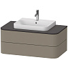 Картинка анонса товара «тумба под раковину duravit happy d.2 plus hp496109292 подвесная 100 см серый камень»