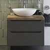 Тумба с раковиной STWORKI Берген 80 серая со светлой столешницей, Moduo 55 Leaf 549474